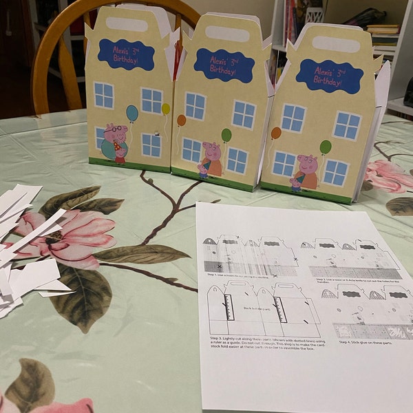 Peppa Pig Caja de Favor *Leer descripción antes de ordenar* - Etsy España