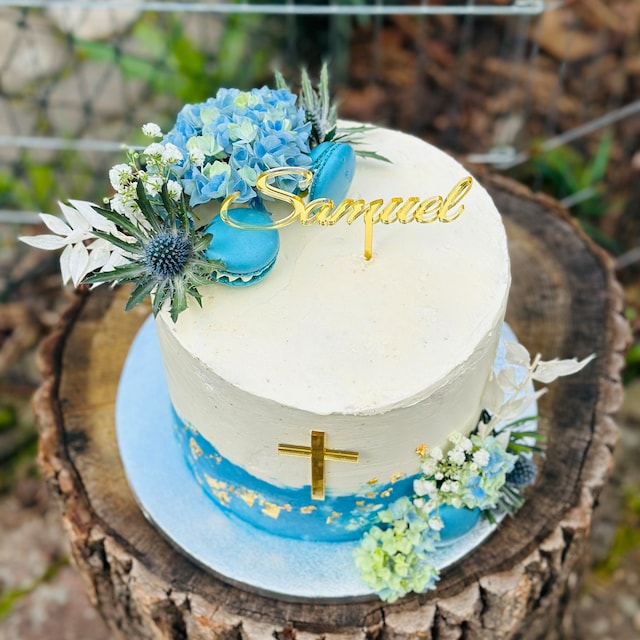 Cake Topper Décoration Pour Gâteau Baptêe Et Counion Croix