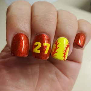 Varsity Font Numbers Nail Decals Number Nail Stickers Number Etsy