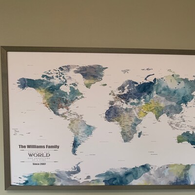 Soft Color Print Highly Detailed Map Cities and State Names - Etsy Canada
