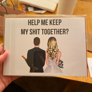Help Me Keep My Shit Together Bridesman Card Man of Honor Bridesman ...