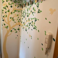 Wall Decal Large Tree Decals Huge Tree Decal Nursery With Birds White ...