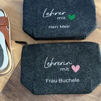 Personalisierte Kulturtasche 'SUPERMAMA' – Kosmetiktasche Aus Leinenartigem Stoff, 15 X 24 Cm, Mit Reißverschluss