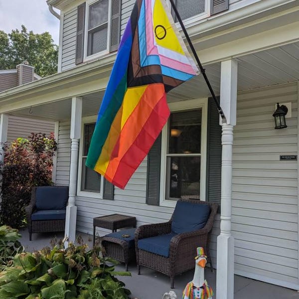 Intersex Inclusive Progress Pride Flag - Hand Sewn - Redesigned Rainbow ...
