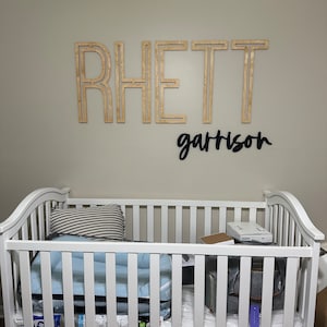 Stacked Custom Name Sign, Wood Name Sign, Nursery Sign, Nursery Letters ...