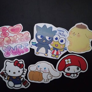 My Melody and Kuromi Pride Sticker + Keroppi and Badtz Maru Pride
