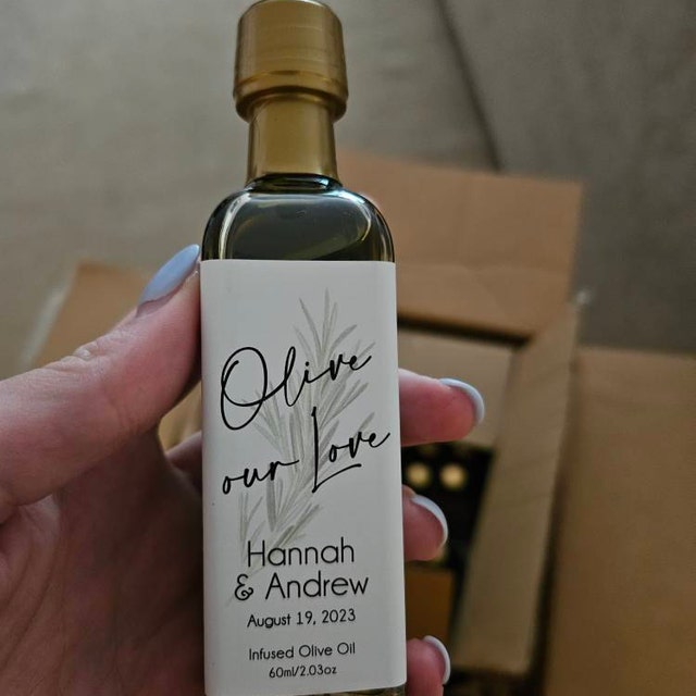 BULK 100 Olive Oil Favors 60ml Infused With Love Olive Oil Favor