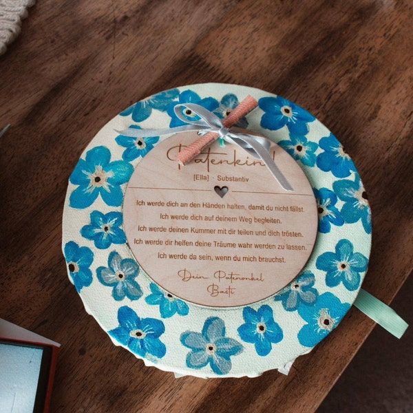 Geschenk Vom Patenkind An Patentante Basteln Personalisiertes Holzschild für das Patenkind - Geschenk Taufe