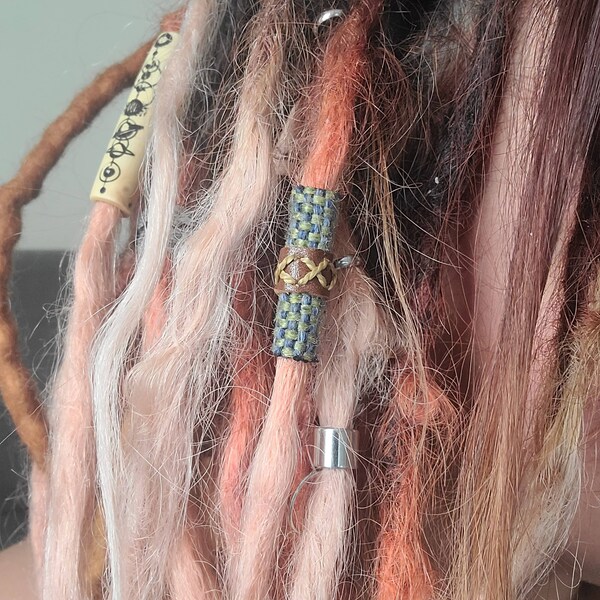 Leather Dread Beads - Simple Loc Jewelry Leather Dreadbead Dreadlock ...