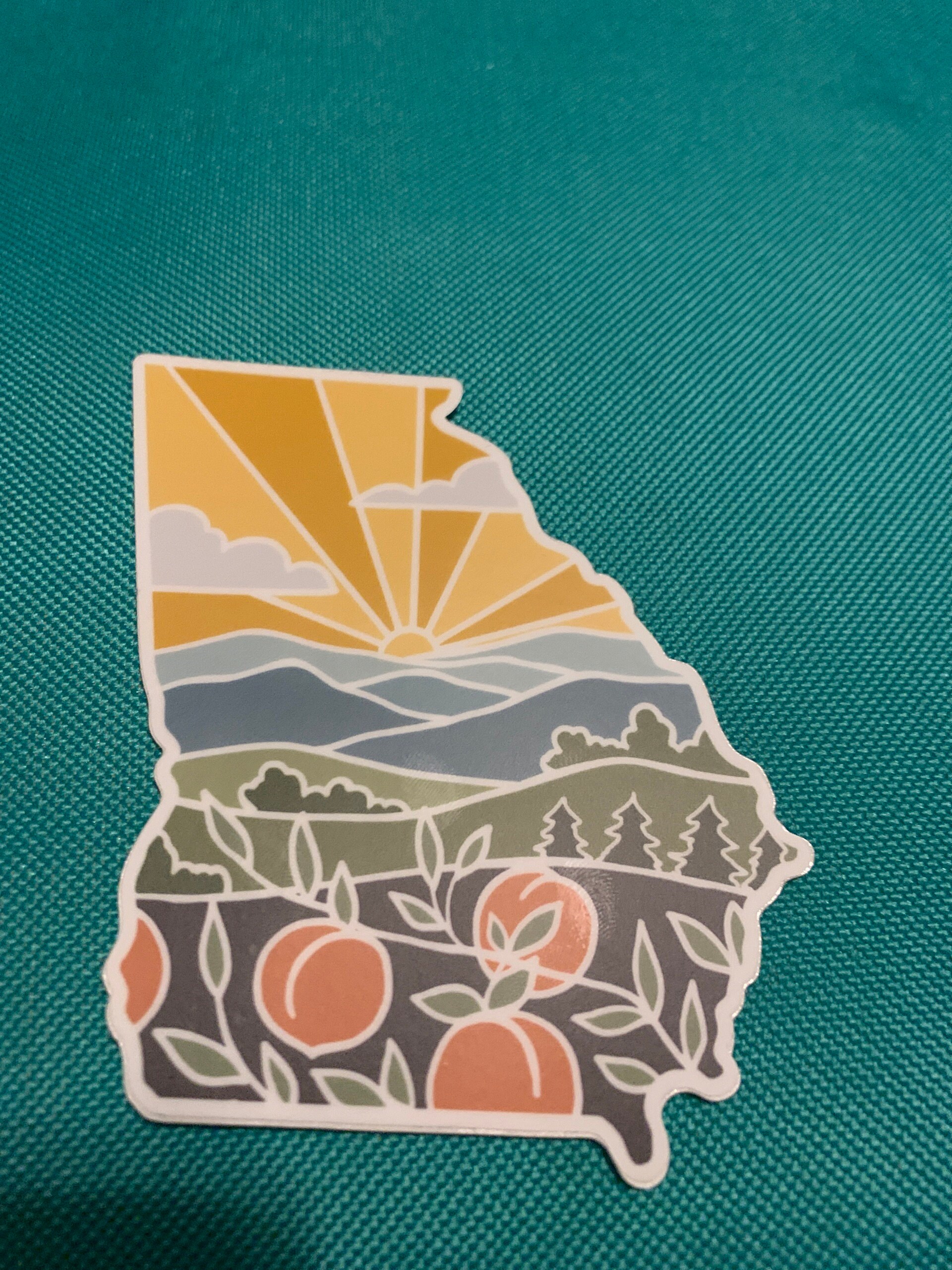 Georgia Durable Sticker | High Quality Bumper Sticker | United States Vinyl Decal | Weatherproof Sticker | Water Bottle Sticker | 3&quot;