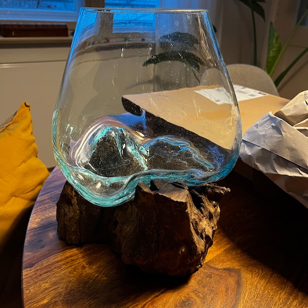 Mundgeblasenes Glas Auf Wurzel