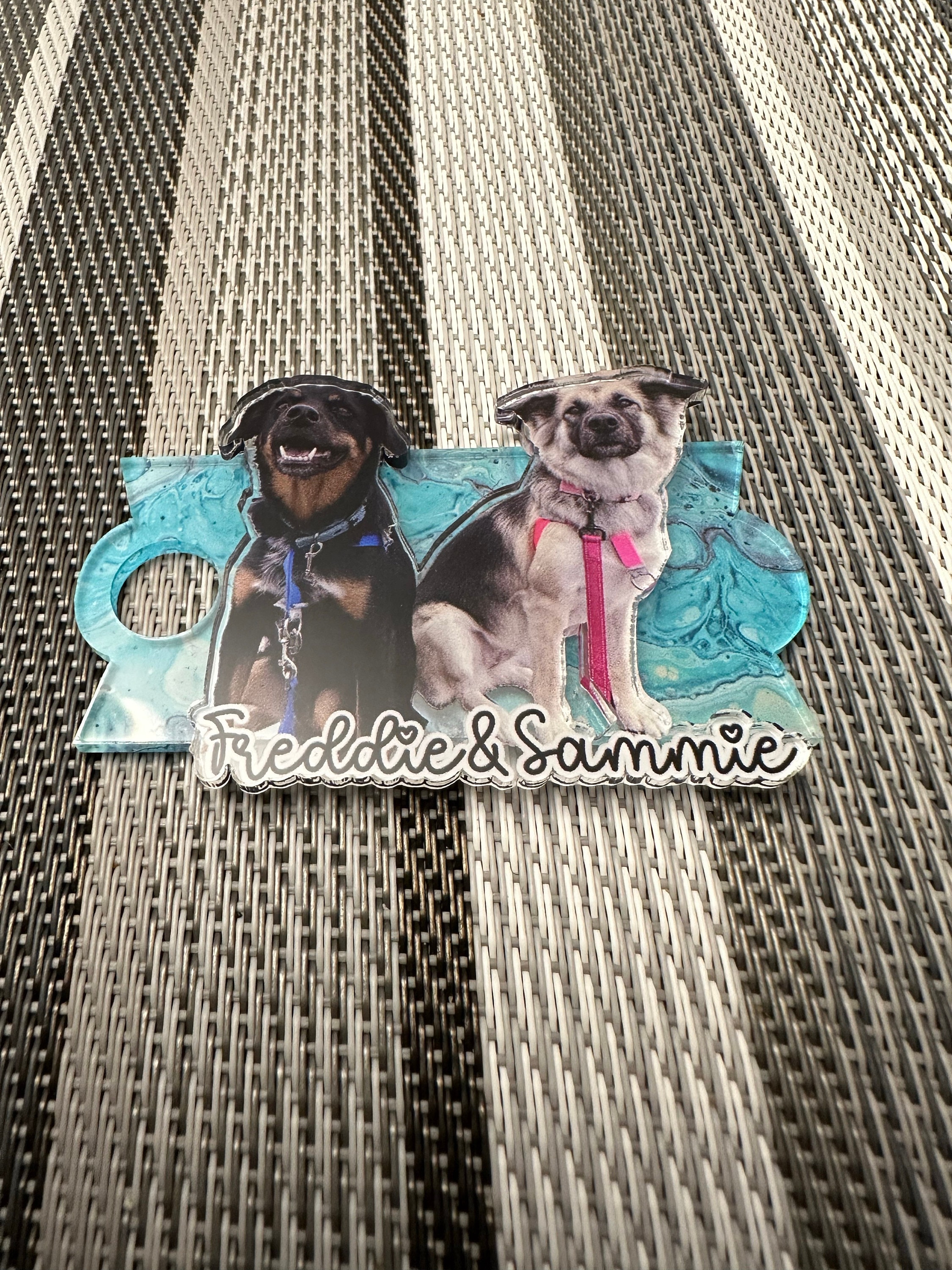 Personalized Photo Tumbler Name Tag, 30oz 40oz Tumbler Quencher Name Plate Topper, Custom Pet Stanley Accessories Tag, Gift For Best Friends