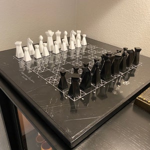 Concrete Handmade Modern Geometric Chess Pieces no - Etsy