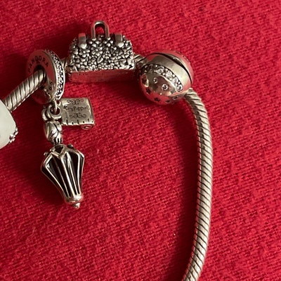 VOROCO S925 Sterling Silver Charms & Glass Beads - DIY Bracelet Making, With Zircon Details