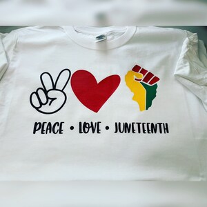 Download Peace Love Juneteenth SVG Freedom Day SVG Cut File vinyl ...