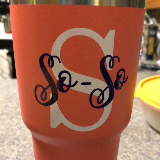 Monogram Vinyl Decals for Tumblers – The Artsy Spot