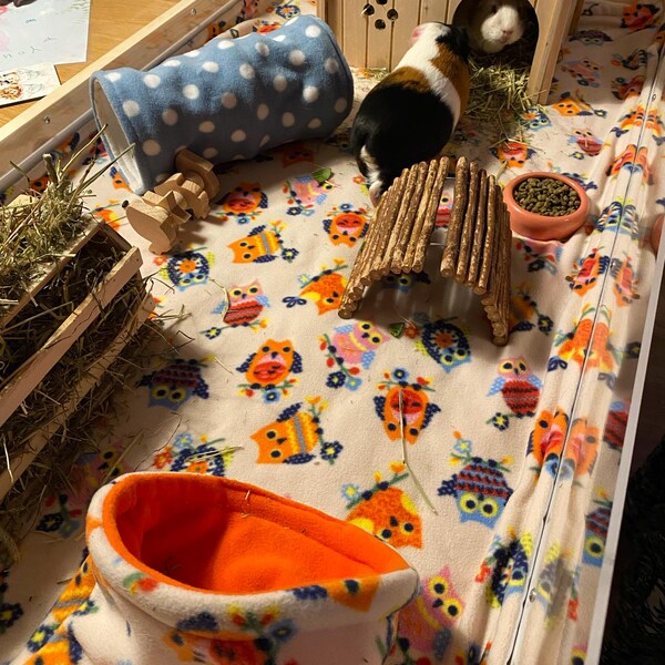 Picture Idea: Tunnel Guinea Pig Bed Small Animal Bed Soft Fleece Stay