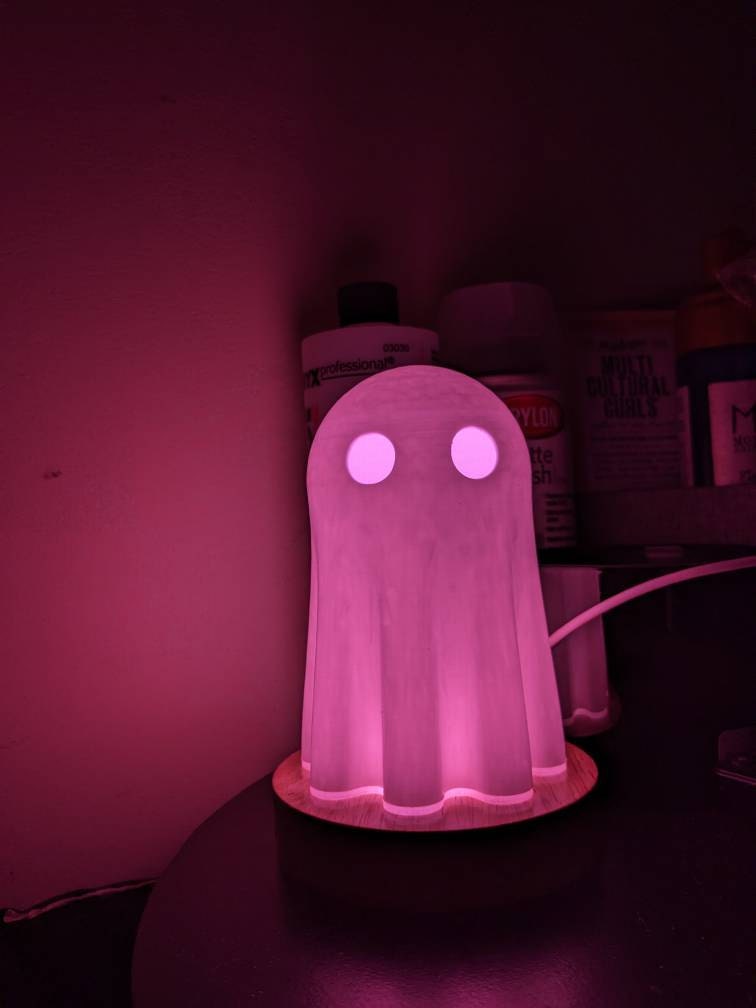The Original Cutest Sheet Ghost Lamp - LED light - Free Shipping! -- Ghost Art , Ghost Decor , Cute Gift , Spooky Decor , Halloween Gift