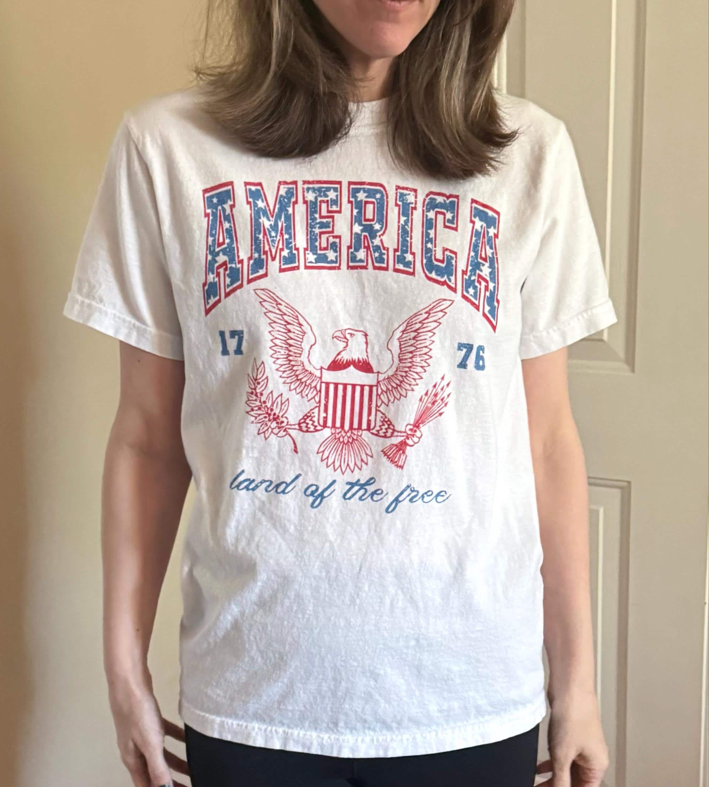 USA shirt, Summer BBQ t-shirt, Red White and Blue, America Tee, Comfort Colors® Women's 4th of July, Fourth of July Shirt T-Shirt, 1776 Tee
