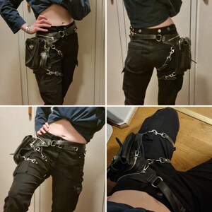 Woman leather Belt Pouch bag, bike belt bag, Hip Bag, utility belt