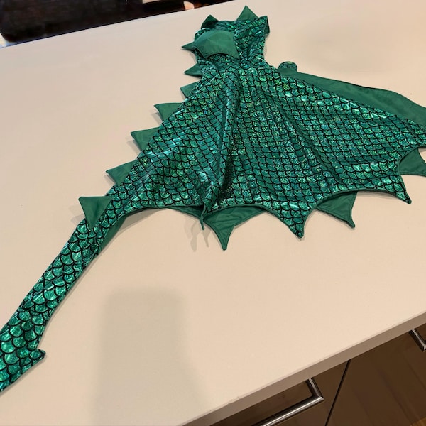 Dragon Cape Sewing Pattern. Dragon Costume for Kids. Sizes From 2 to 10 ...