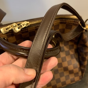 Dark Brown damier Ebene Leather Strap for LV Louis Vuitton -  Australia