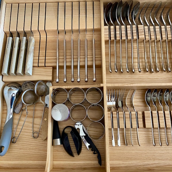 Custom Kitchen Drawer Organizer | Silverware | Baking and More - Made ...
