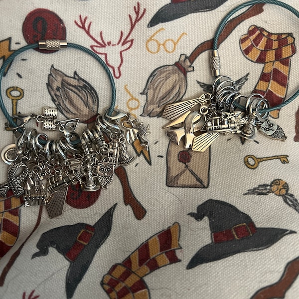 10 HP Wizard Stitch Markers for Crochet | Bracelet Chain for Storage ...