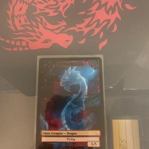 Mtg Dragon Spirit 5/5 Double Sided Token Alternative Art - EDH