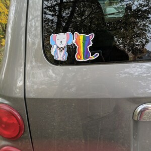 LGBTQ Rainbow Pride Kitty Sticker | LGBTQ Flag | Pride Sticker | Decal ...