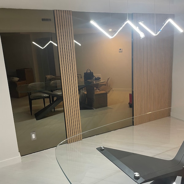 Picture of Walnut on Walnut Wood Ceiling Panels | Custom Reception Desk Area ...
