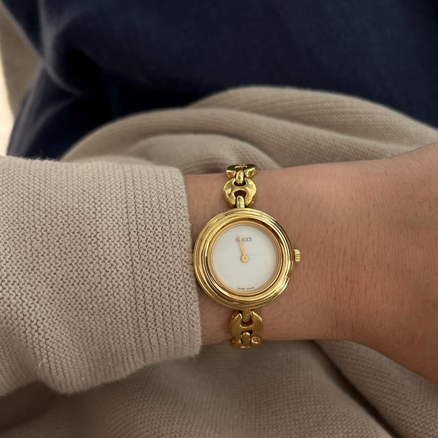 New Vintage Gold and Silver Metal Bezel Set - for the Gucci