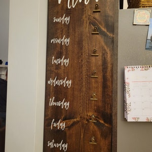 Meal Plan Menu Board Weekly Dinner Sign Script/ Bouncy Font - Etsy