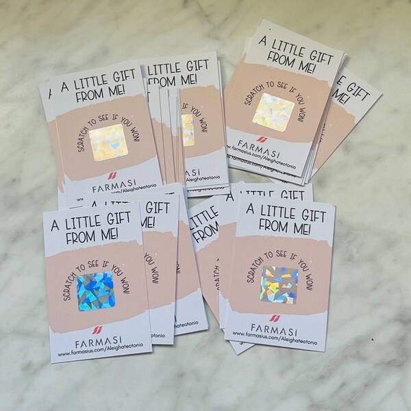 Scratch Cards Fully Custom & Can Be Personalised With Logo, Social ...