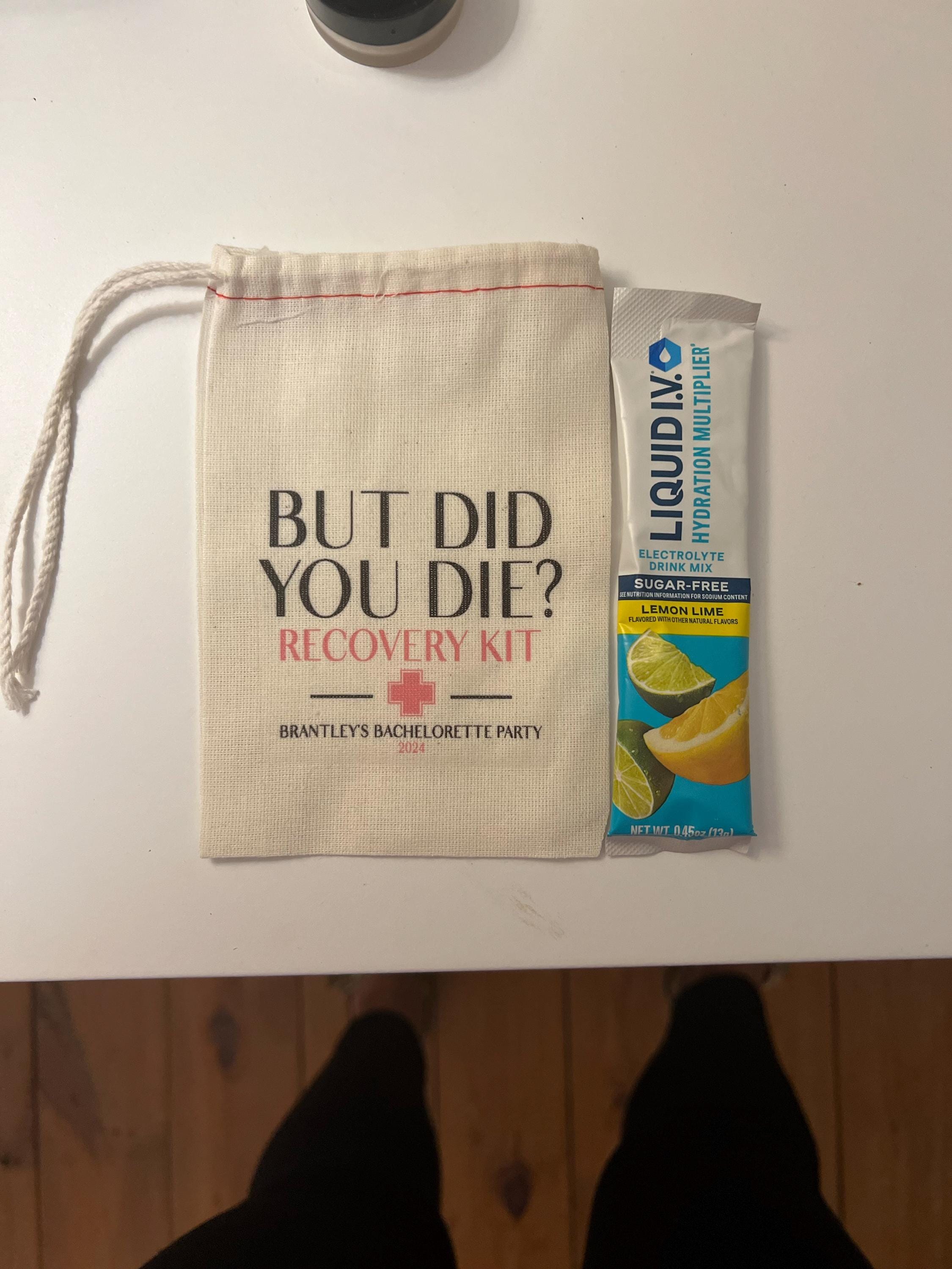 But Did You Die Recovery Kits - Individuelle Hangover Kit Taschen - Junggesellinnenabschieds-Party-Geschenktaschen - Lustige Junggesellinnenabschieds-Katertaschen