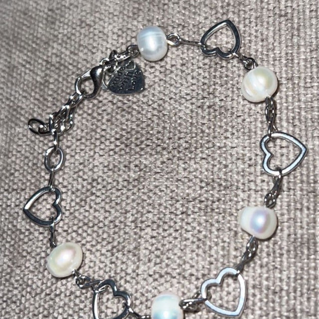 Hearts and Pearls Bracelet - Etsy