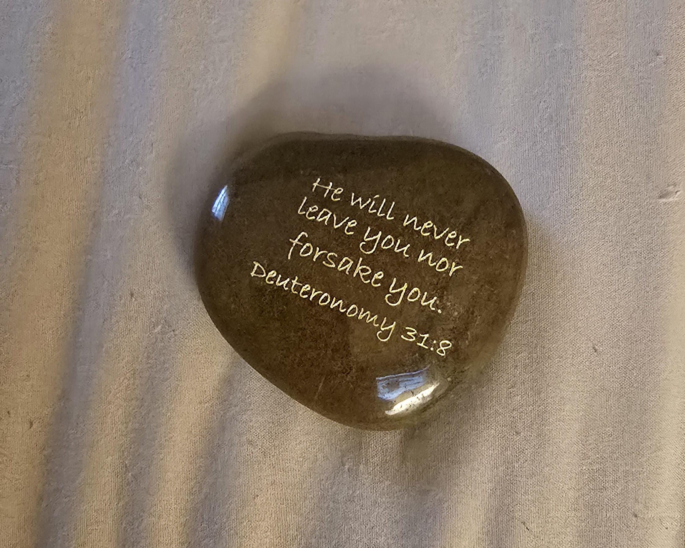 Engraved River Rocks - CUSTOM Scripture Verses - You Choose Your Verse