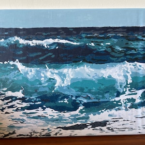 Kit Peinture Par Numéros Adulte 'Vue Sur La Mer' - Toile 40x50 Cm, Peintures Acryliques, Pinceaux - Loisir Créatif, Décoration, Cadeau Loisir Créatif Vue Sur Mer Coucher Soleil