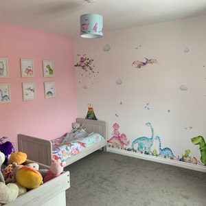 2 Elements Large Dinosaur Wall Decals Set For Kids Bedroom Etsy Denmark