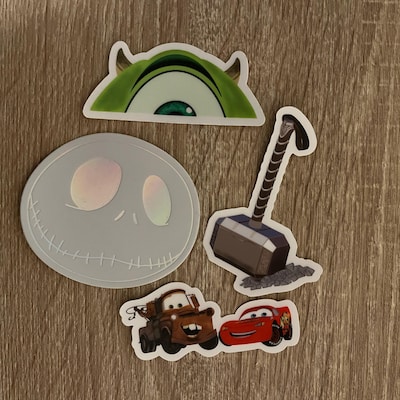 Disney Pixar Cars Sticker Lightning Mcqueen Ka-chow Clear Sticker Cars ...
