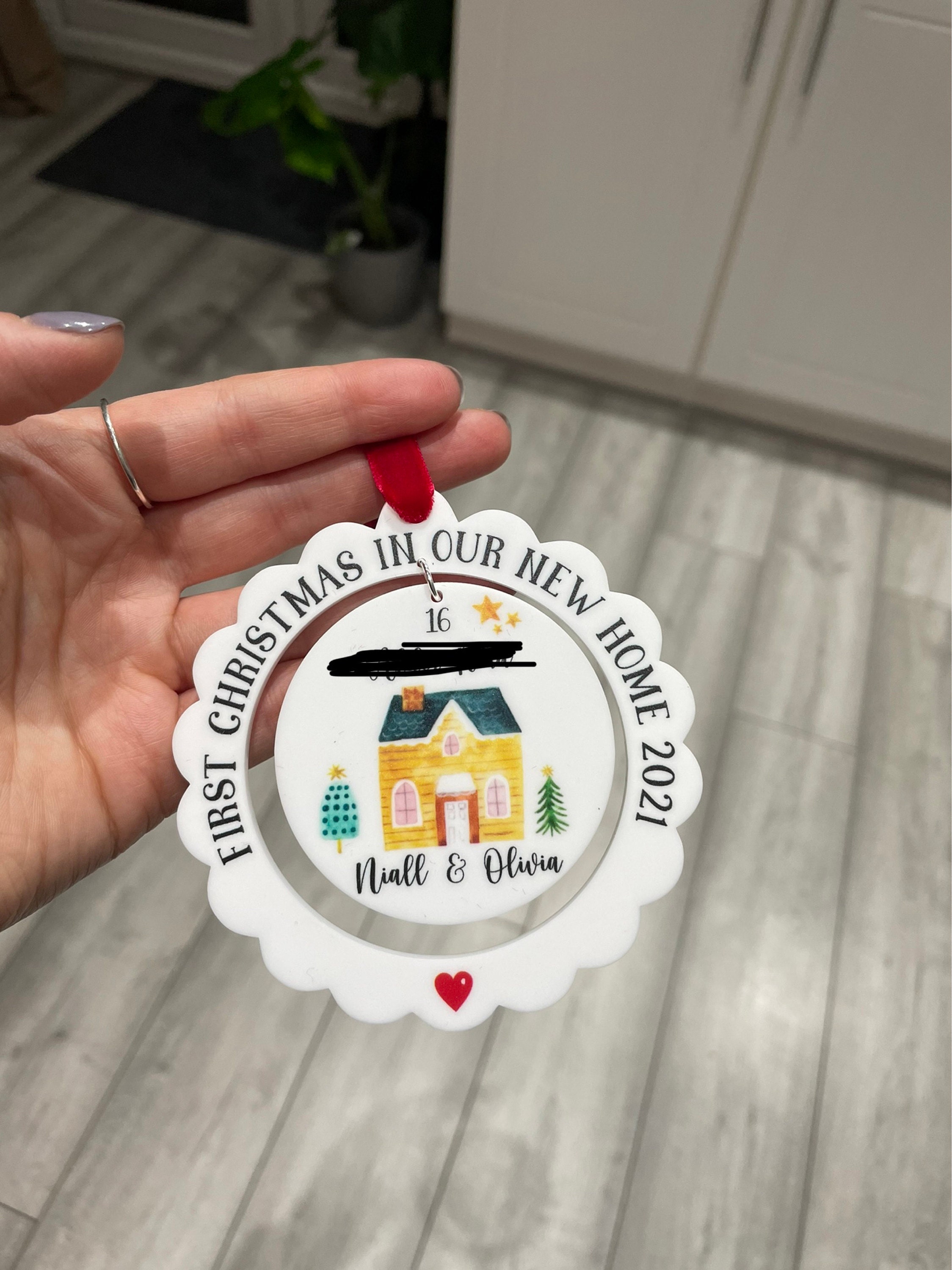 Christmas in our new home 2024, Personalised New Home Christmas Decoration, First Christmas In Our New Home Tree Ornament