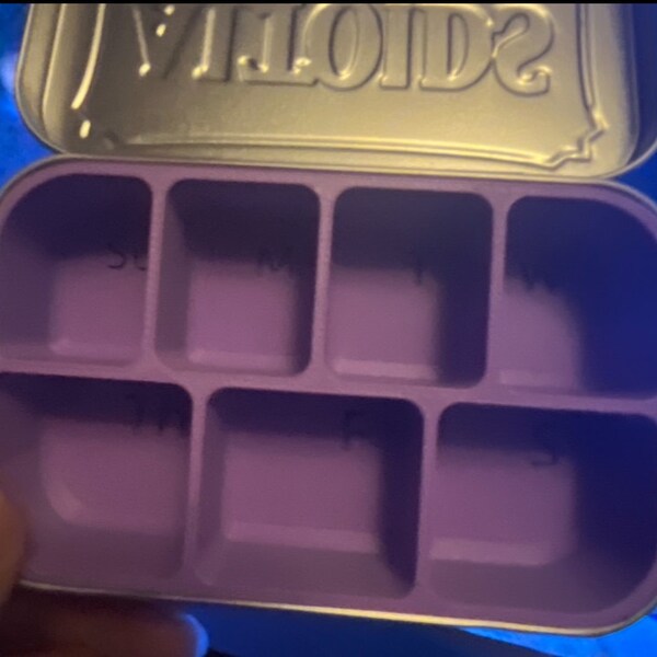 Altoid Tin Insert for Pills - Seven Days a Week Pill Holder, Divider ...