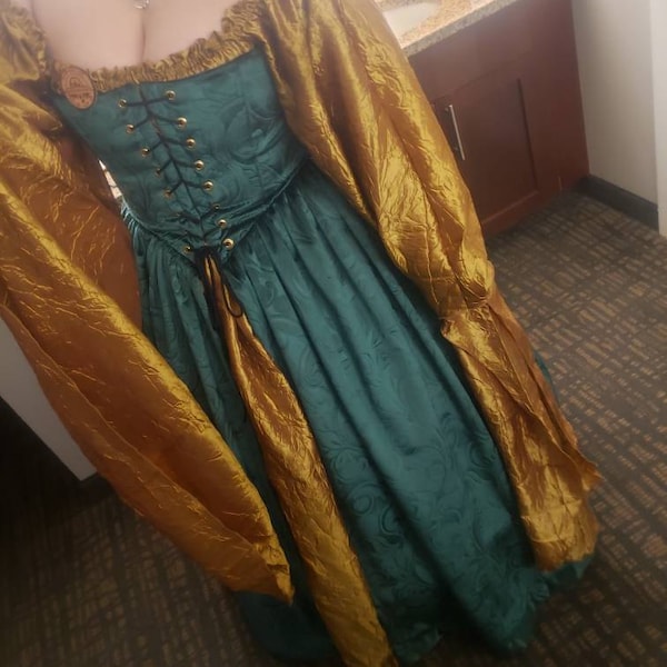 Hunter Green Corset Dress