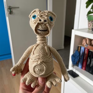 E.T. かぎ針編み人形あみぐるみパターン、PDFパターン、英語