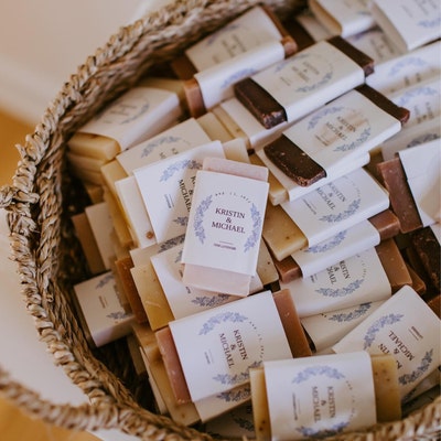 Mini Wedding Soap Favors Classic Guest Soaps With White Wraps Choose ...
