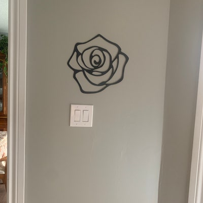12 Rose Flower Metal Metal Wall Art Rose Flower Sign - Etsy