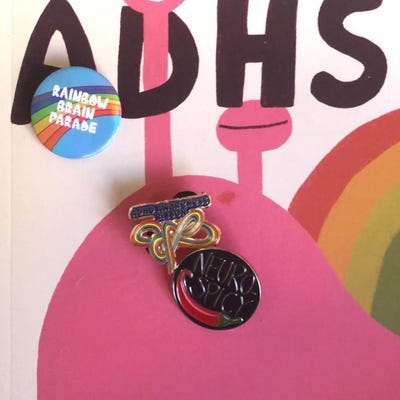Neurodiversity Handbook Hinge Pin, Autism Pin, Fidget Toy, ADHD Pin ...