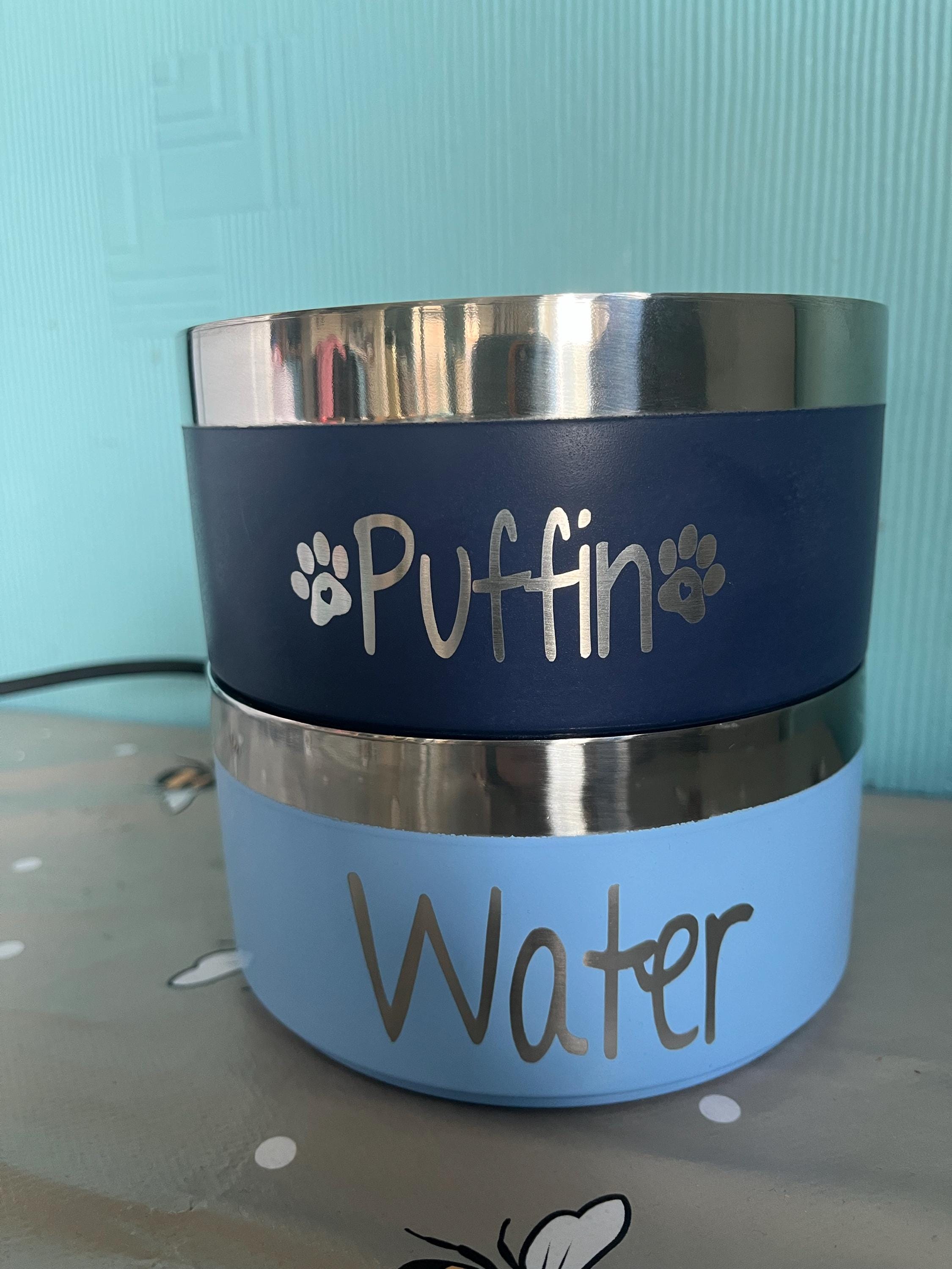 Custom Dog Bowl, Personalized Dog Food Bowl with Name, Dog Food/Water Bowls, Small-Large Bowls for Pet, Stainless Steel Cat Feeder Bowl Pet Gift