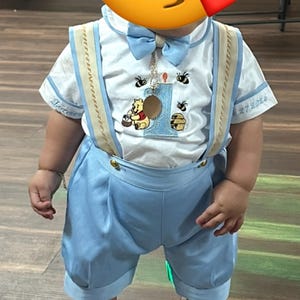 パーソナライズされたプーさん くまのプーさん 刺繍入り 男の子用服