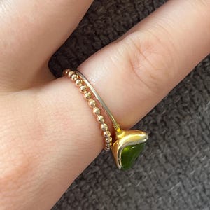 Customer photo from anschork, Raw Peridot Ring in Yellow Gold